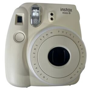 Fujifilm Instax Mini 8 Instant Film Camera Cream White w New Film Pack